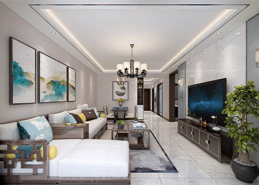 鳳凰尚筑113平米新中式風格效果圖 鳳凰尚筑113平米新中式風格效果圖