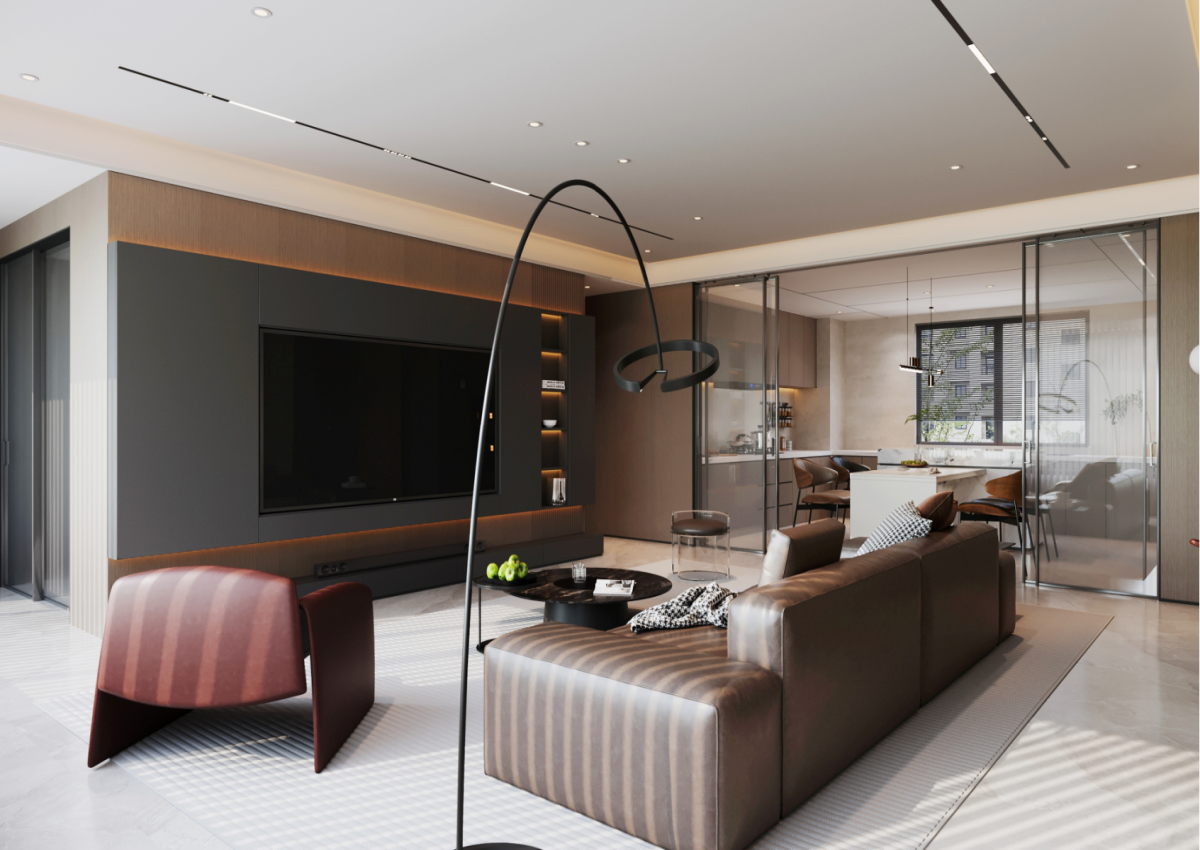 星耀閱海169㎡ | 驚艷！黑棕色系的意式極簡(jiǎn)不顯壓抑反而通透敞亮？！