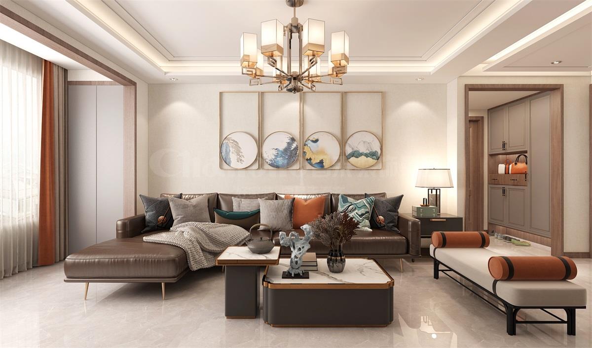 璽云臺(tái)140平米現(xiàn)代簡約裝修效果圖 